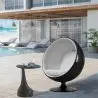Buy Ballon Chair - Black Shell and White Interior - Faux Leather White 19540 - prices